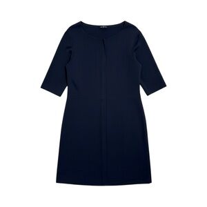 Lafayette 148 New York Black Knit Half Sleeve Dress Women’s Small